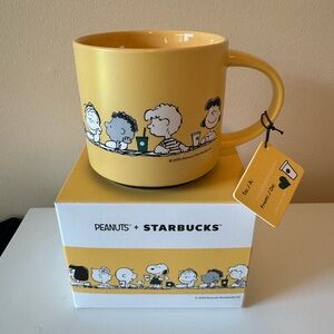 STARBUCKS x PEANUTS Friendship Ceramic Mug 14oz NIB Limited Ed.